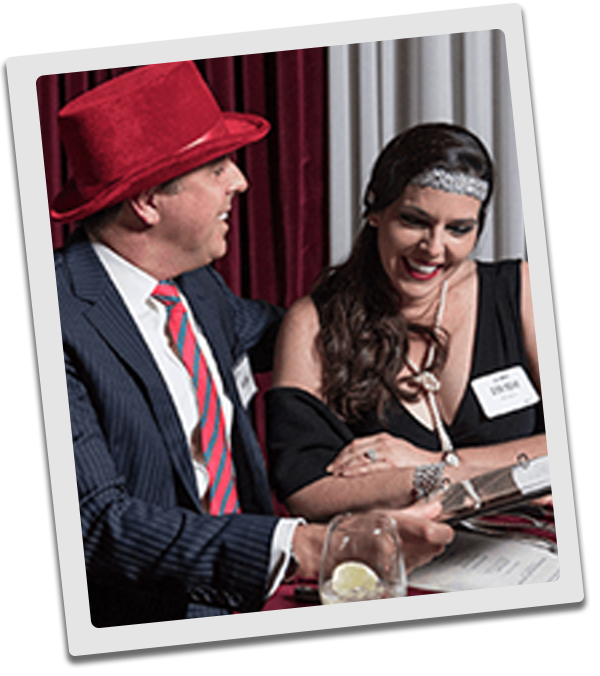 Couple Dining at a Murder Mystery Dinner in Sacramento